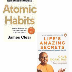 2 Book Set Atomic Habits + Life Amazing Secrets