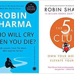 Robin Sharma 2 Book Combo Who will cry when you die and The 5AM CLUB