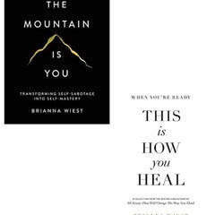 2 book set  The Mountain is You by Brianna Wiest + 101 Essays That Will Change The Way You Think (Paperback)