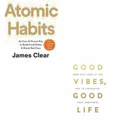2 BOOK SET  Atomic Habits + Good Vibes, Good Life