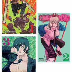 3 Manga Book Set Collection Chainsaw Man Vol. 01 + Chainsaw Man Vol. 02 + Chainsaw Man Vol. 03