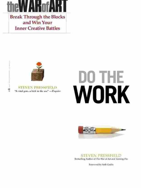 2 Book Set Collection War Of Art + Do the Work By Steven Pressfield