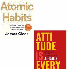2 Book Set Atomic Habits + Attitude Is Everything