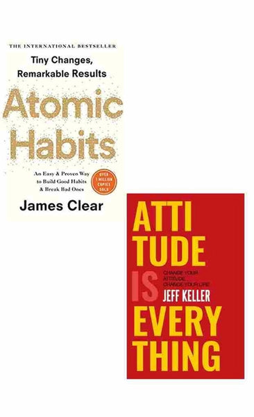 2 Book Set Atomic Habits + Attitude Is Everything