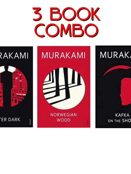 3 book set by Murakami, kafka on the shore, norwegian wood and After dark