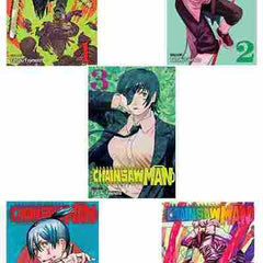 5 Books Set Chainsaw Man Manga Collection (Volumes 1-5, Paperback English) by Tatsuki Fujimoto