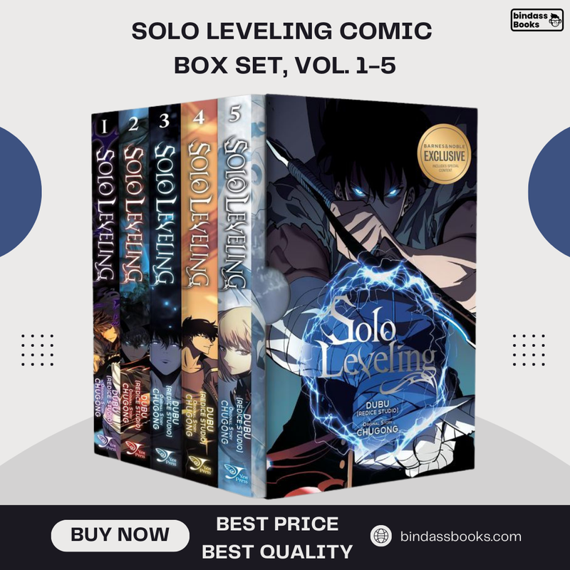 Solo Leveling vol 1 to 5 with the captivating manga series collection set by Chugong