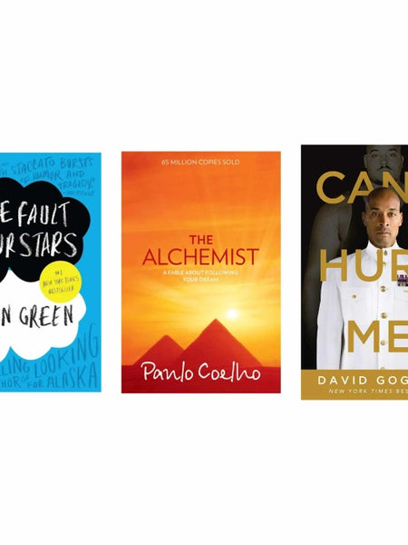3 book set ( The fault in our star , The alchemist , Can't hurt me )