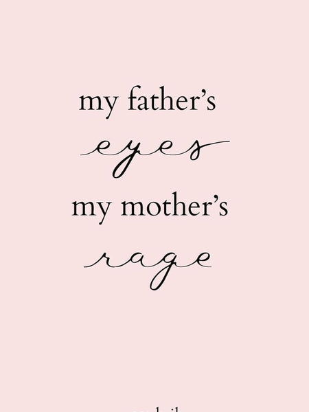 my father's eyes, my mother's rage by rose brik