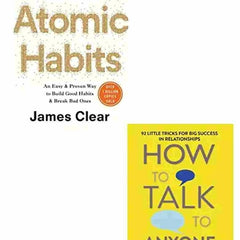 2 book set atomic Habits + How to Talk to Anyone