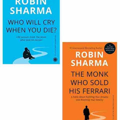 Robin sharma 2 Book set  Who Will Cry When You Die + The Monk Who Sold His Ferrari
