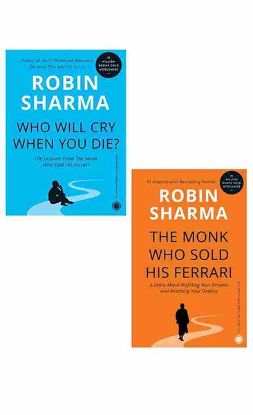 Robin sharma 2 Book set  Who Will Cry When You Die + The Monk Who Sold His Ferrari
