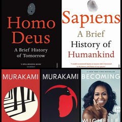 Diverse Perspectives Collection - A Rich 5-Book Set! Homo Deus , Sapiens , Norwegian wood , Kafka on the shore , Becoming
