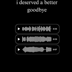I DESERVED A BETTER GOOD BYE by Akhira