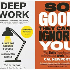 2 Book Set Collection So good they can't ignore you + DEEP WORK