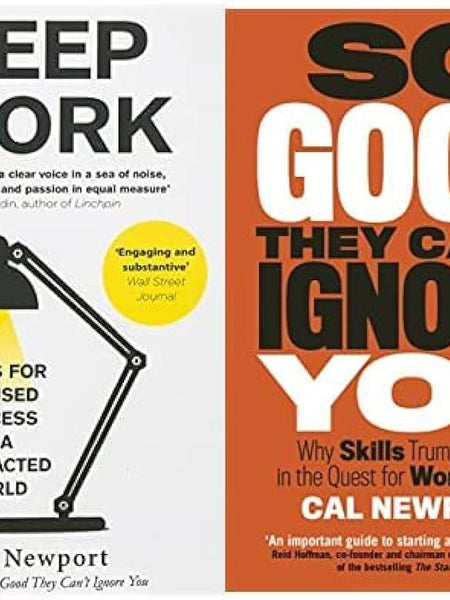 2 Book Set Collection So good they can't ignore you + DEEP WORK