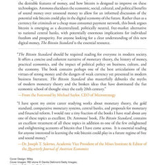 The Bitcoin Standard: The Decentralized Alternative to Central Banking by Saifedean Ammous, James Fouhey