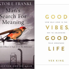 2 Book set ( Man's search for meaning , Good Vibes good life )