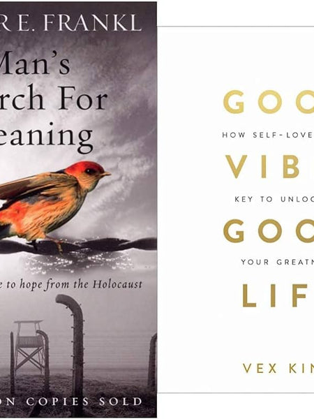 2 Book set ( Man's search for meaning , Good Vibes good life )
