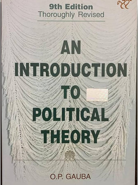 An Introduction To Political Theory By O.P Gauba