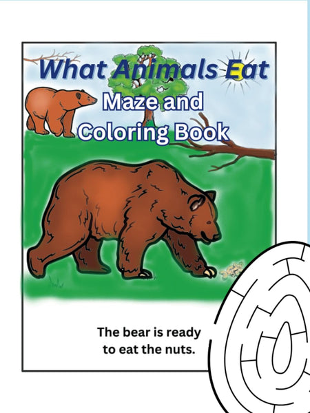 What Animals Eat Maze and Coloring Book: Activity Book for Kids Ages 4-8  by Cheryl Paton (Author)