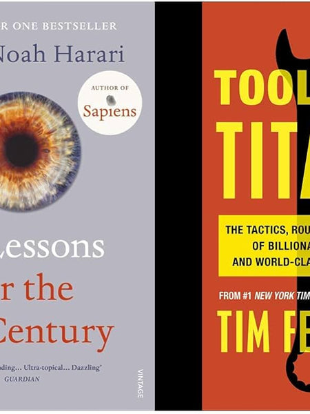 2 Book Set Collection  Tools of Titans + 21 Lessons for 21st Century