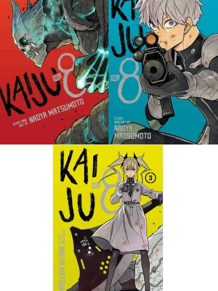 Kaiju No. 8 Manga Set Vol 1-3 by Naoya Matsumoto