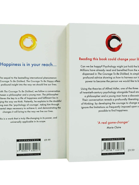 Ichiro Kishimi 2 Books Collection Set (The Courage to be Happy, The Courage To Be Disliked)