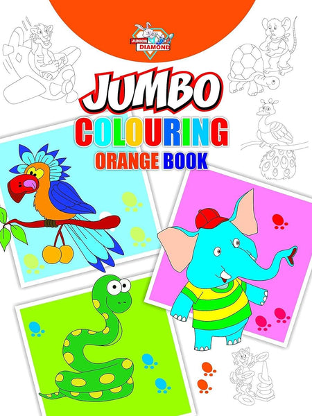 Jumbo Colouring Orange Book for 4 to 8 years old  by Priyanka Verma