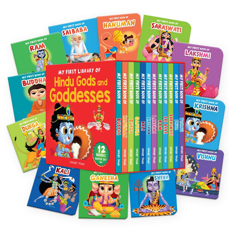 My First Library of Hindu Gods and Goddesses (Boxed Set) - Set of 12 Books Board book – 20 October 2023 by Wonder House Books (Author)
