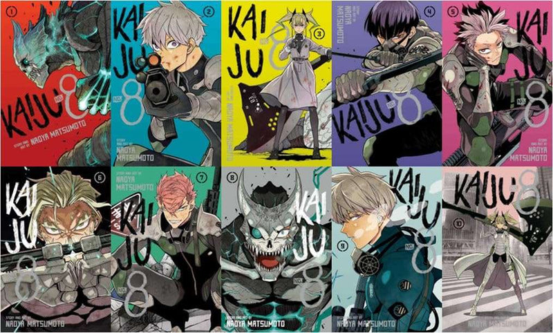 Kaiju No. 8 Manga, Volumes 1-10 Collection Set by Naoya Matsumoto