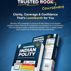 Indian Polity Courseware (English), 8e by M Laxmikanth for UPSC 2026 | 40+ Conceptual Videos | Colour eBook | Solved 13 Years Prelims PYQs (2013-25) | 12 Years Main Exam Questions | Practice Questions