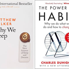 2 Book Set Why We Sleep + The Power of Habit