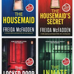 By Freida McFadden 4 Books Collection set: The Housemaid, The Housemaid's Secret, The Locked Door & The Inmate
