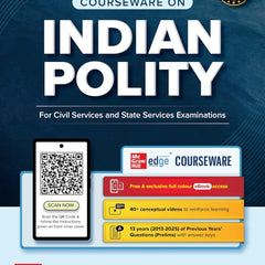 Indian Polity Courseware (English), 8e by M Laxmikanth for UPSC 2026 | 40+ Conceptual Videos | Colour eBook | Solved 13 Years Prelims PYQs (2013-25) | 12 Years Main Exam Questions | Practice Questions