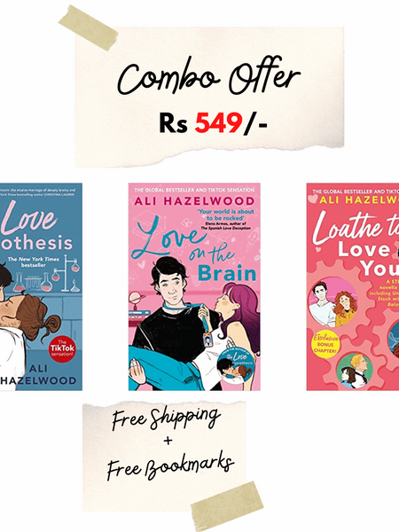 3 Books Set Collection The Love Hypothesis + Love on the Brain + Loathe To Love You