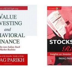 Value Investing & Behavioral Finance + Stocks To Riches: Insights On Investor Behaviour (Set Of 2 Books) by Parag Parikh combo