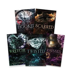 Never After Series, Vol. 1-5 Books. Hooked, Scarred, Wretched, Twisted, Crossed.
