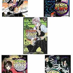5 Books Set  Demon Slayer Manga Collection (Volumes 15-19, Paperback English)