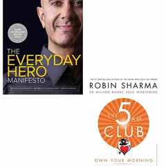 2 Book Collection  The Everyday Hero Manifesto + The 5 AM Club