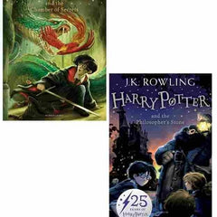 2 Book Set Collection Harry Potter and the Chamber of Secrets + Harry Potter and the Philosopher's Stone