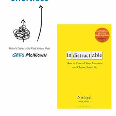 2 Book Set Collection Effortless + Indistractable