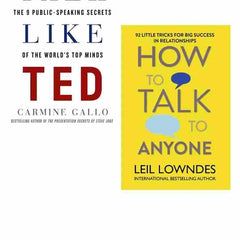 2 Book Set Collection Talk like ted + How to Talk to Anyone