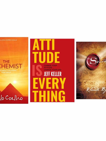 3 book set ( The alchemist , Attitude is everything, The secret )