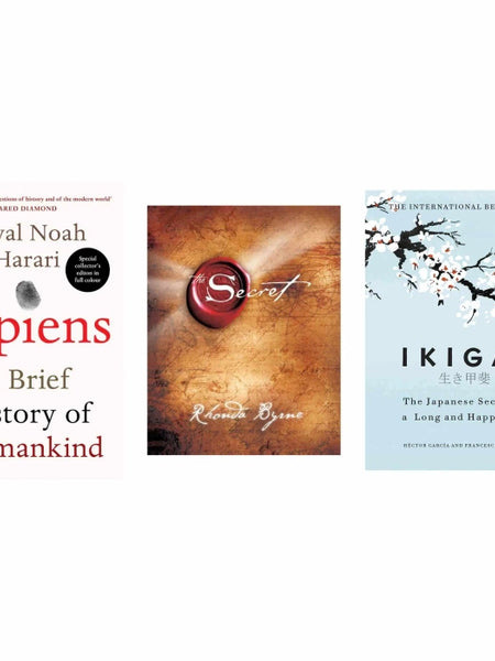 3 book set ( Sapiens , The secret , Ikigai )