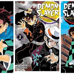 3 Manga Books Set Collection  Demon Slayer vol. 01 + Demon Slayer vol. 02 + Demon Slayer vol. 03 (Paperback) - Koyoharu Gotouge