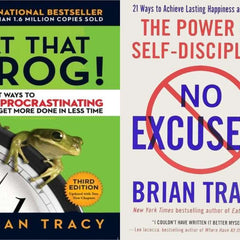 2 Book Set Collection No Excuses: The Power of Self-Discipline + Eat That Frog!