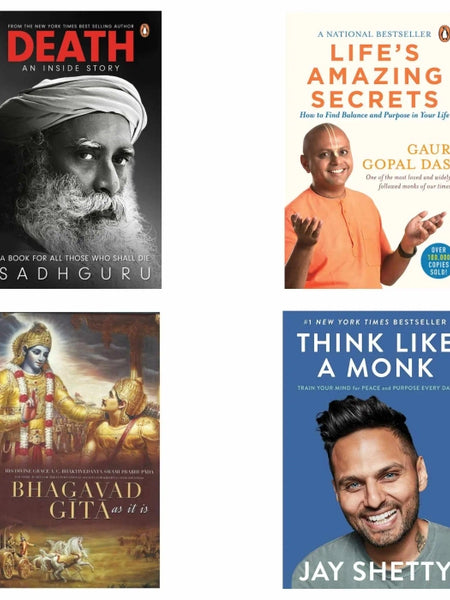Enlightenment Collection:  4-Book Set for Spiritual Growth and Wisdom Death , Life's amazing secrets , Bhagwad Geeta , Think like a monk