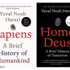 2 Book Set Collection Homo Deus + Sapiens: A Brief History of Humankind
