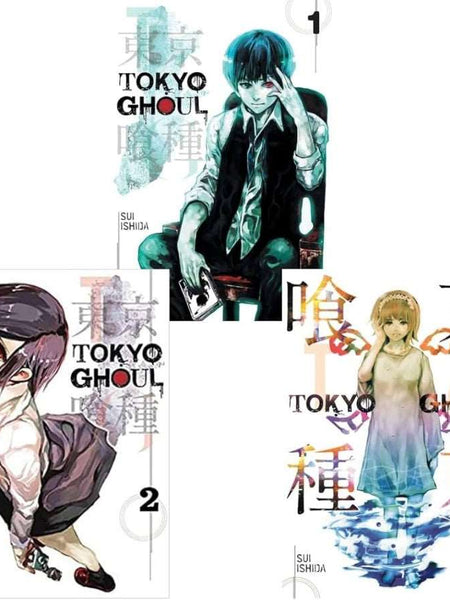 3 book manga set  Tokyo Ghoul - Vol. 1 +Tokyo Ghoul - Vol. 2 + Tokyo Ghoul - Vol. 3- Sui Ishida